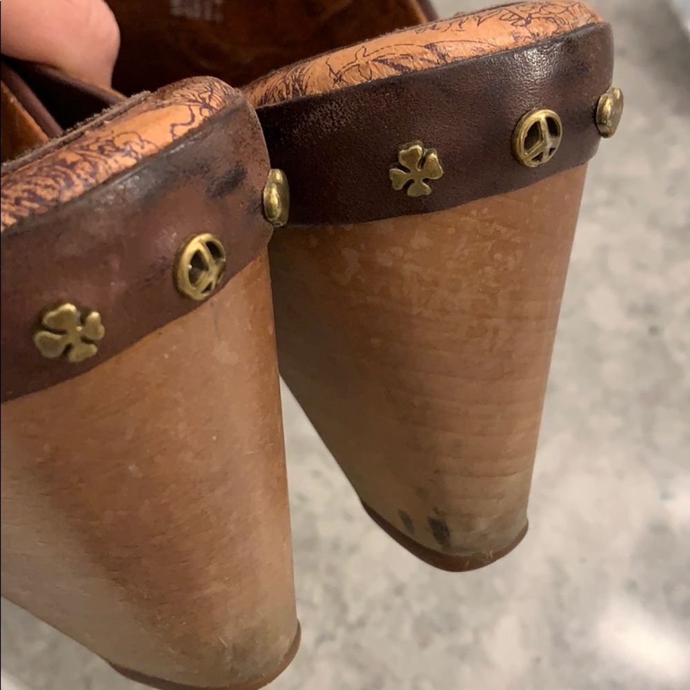 Brown Leather Clogs - image 6
